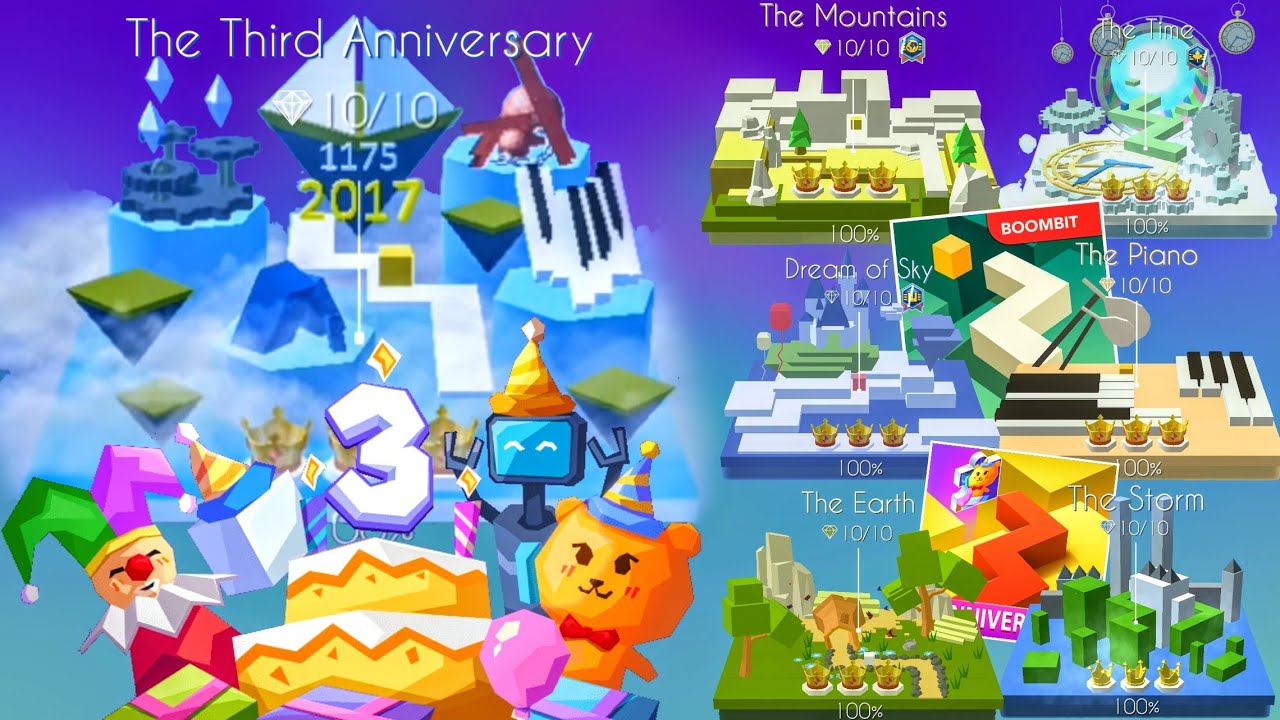 Dancing Line - Special 3rd Anniversary (VS Original Level, Best Skin, & More)