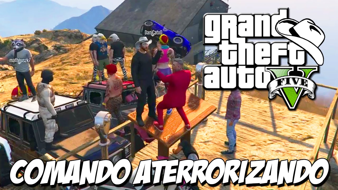 GTA 5 Online (PS4) - Comando Aterrorizando até o Chiliad e AVISO IMPORTANTE !