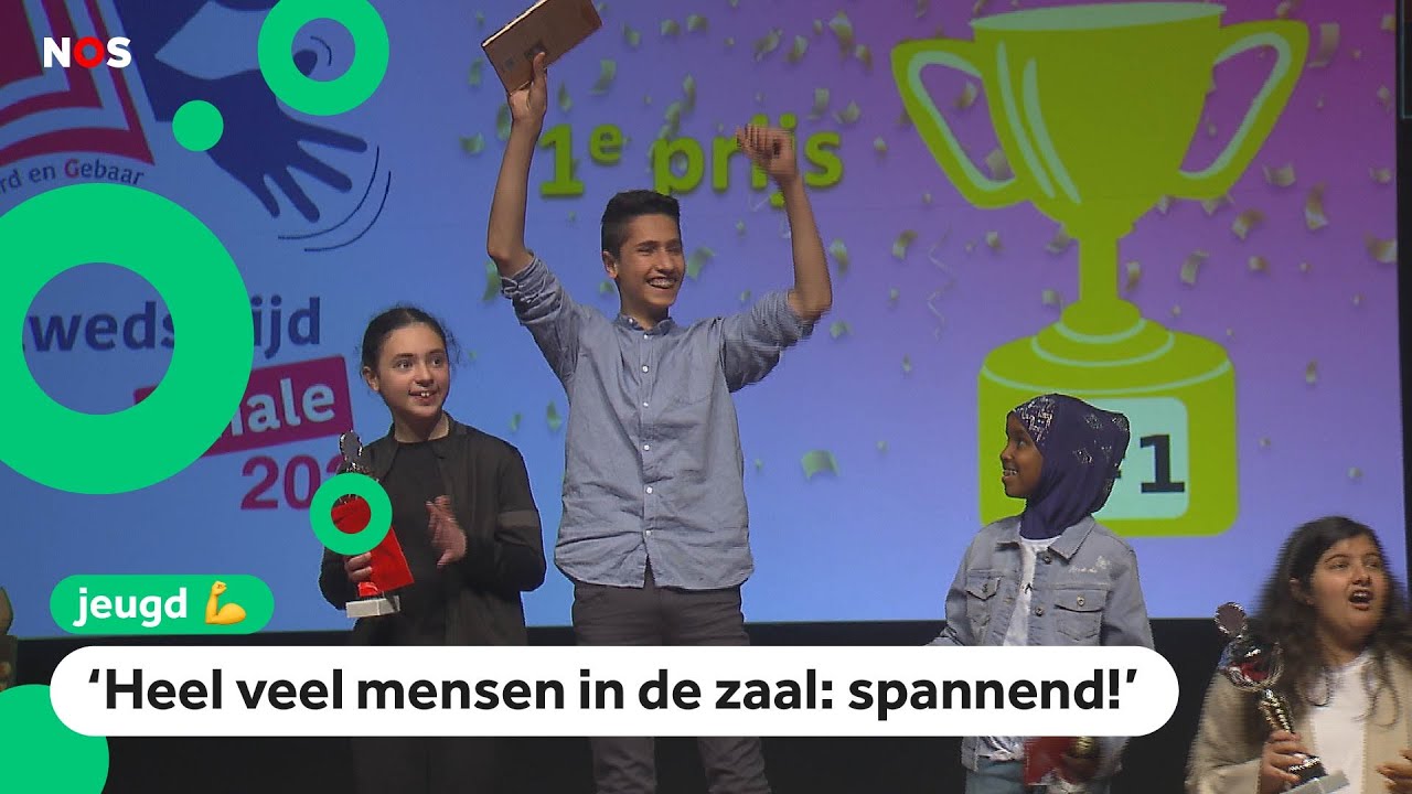 Grote finale van voorleeswedstrijd in gebarentaal