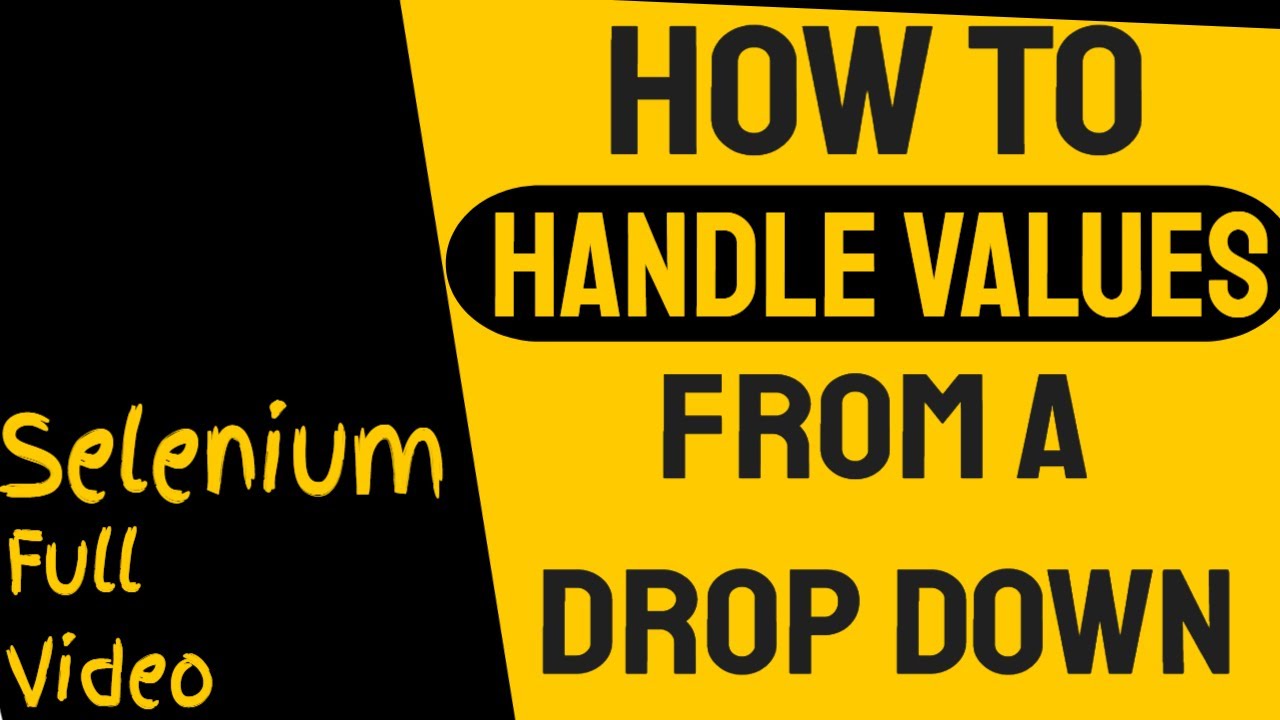 ✔ How To Select A Value Using Selenium | (Video 201)