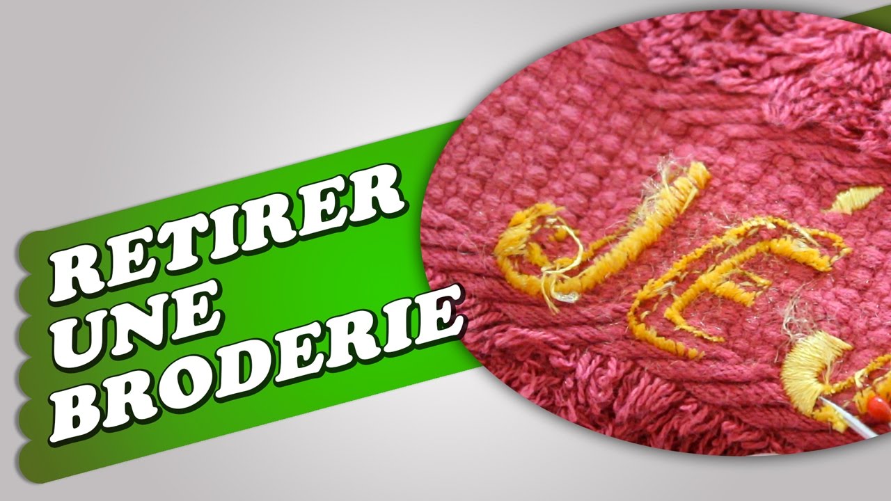 Broderie Machine - Retirer une broderie