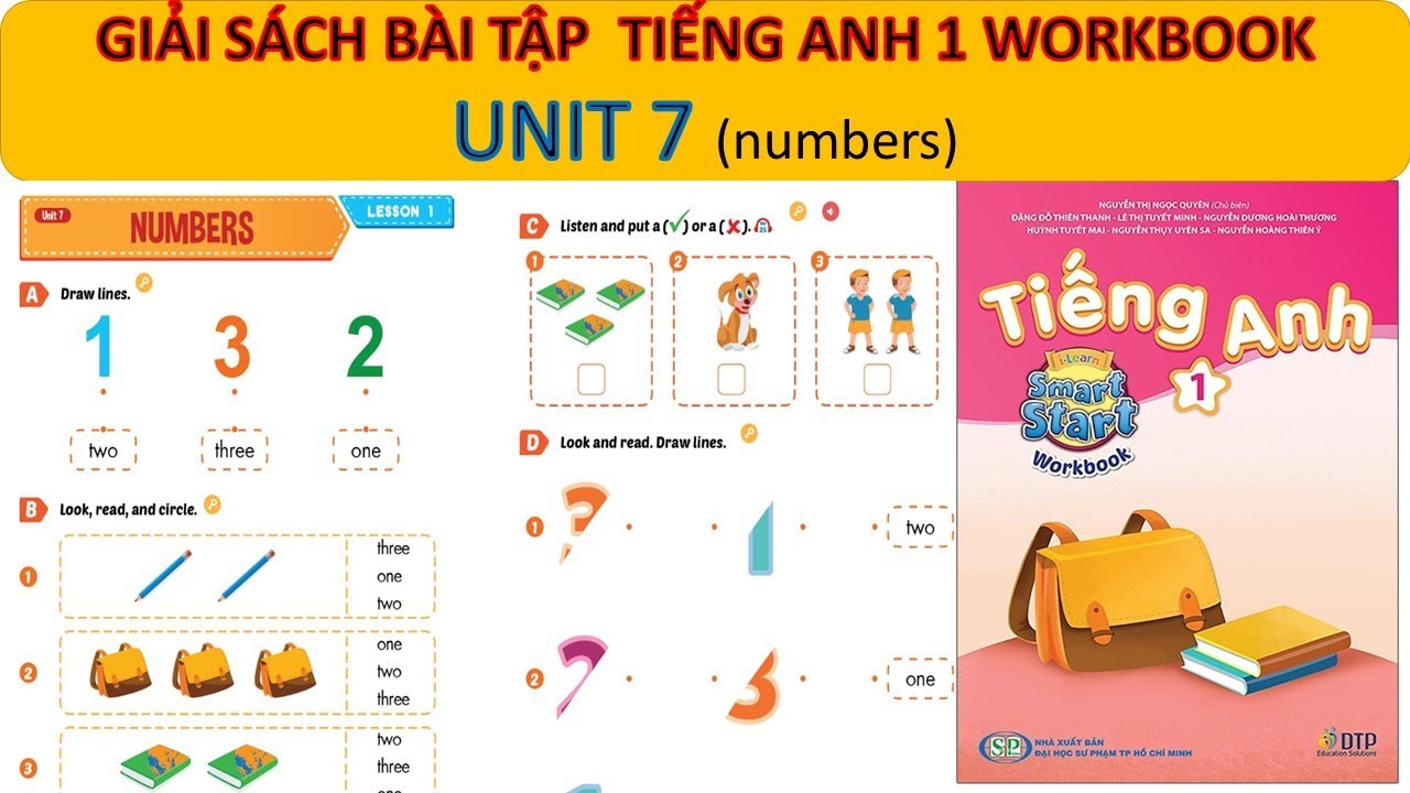[sách bài tập smart start 1] Unit 7| Numbers | Workbook/ MẸ BO DAY CON TIẾNG ANH SONG NGỮ