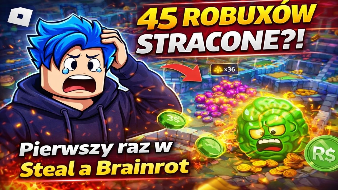 NIE RÓB TEGO w Steal a Brainrot… 45 ROBUXÓW PRZEPADŁO 😭
