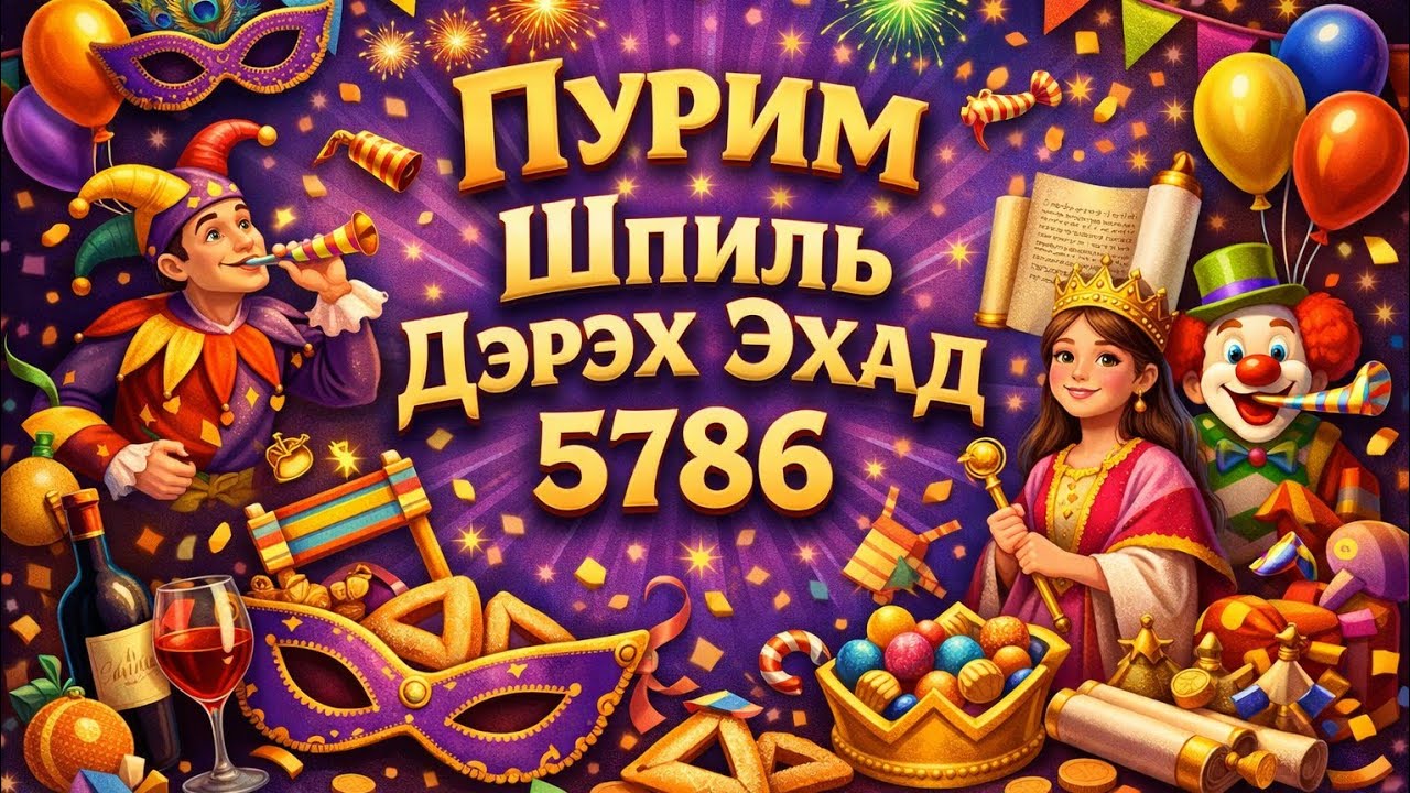 Пурим Шпиль 2026 Дэрэх Эхад 5786