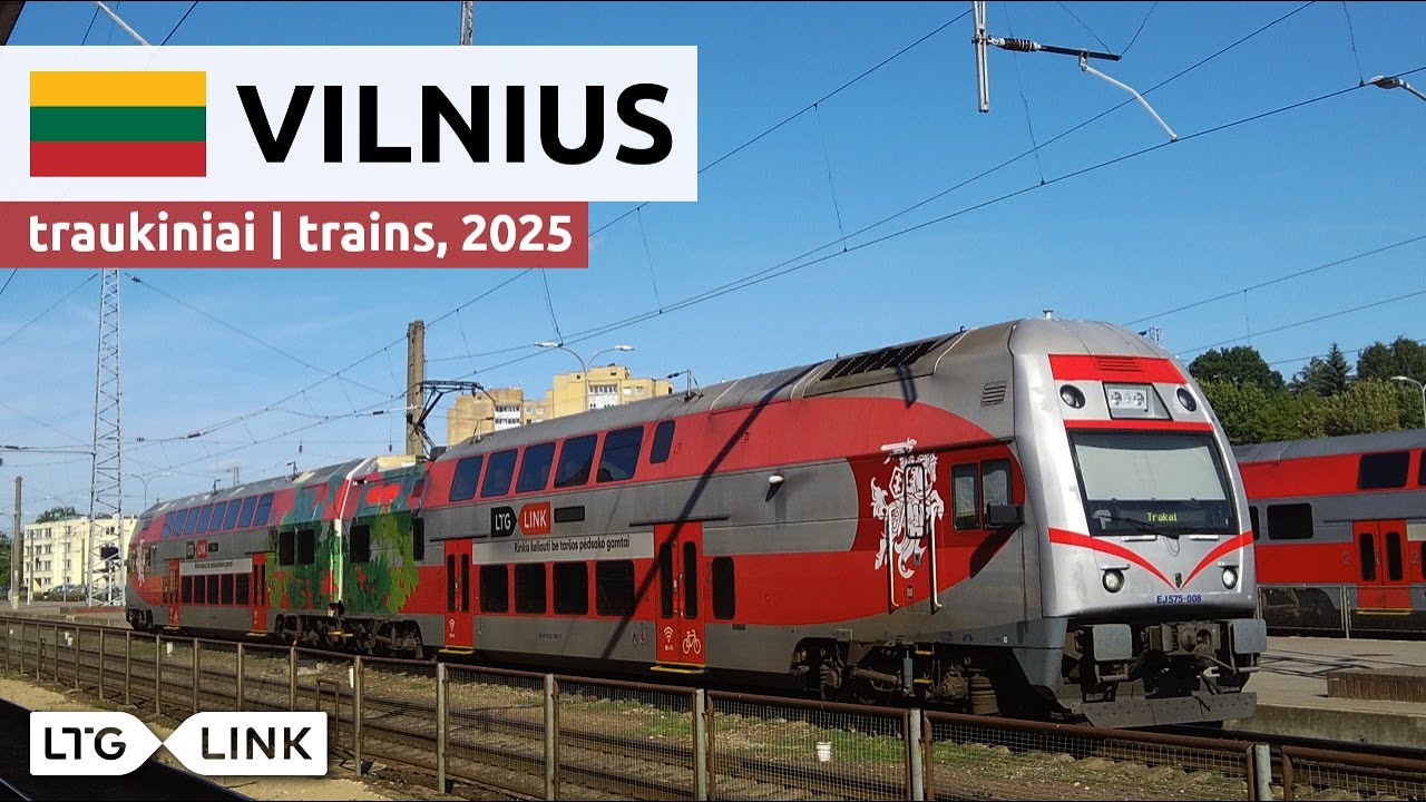 Trains in Vilnius, Lithuania (2025) | LTG Link [4K]
