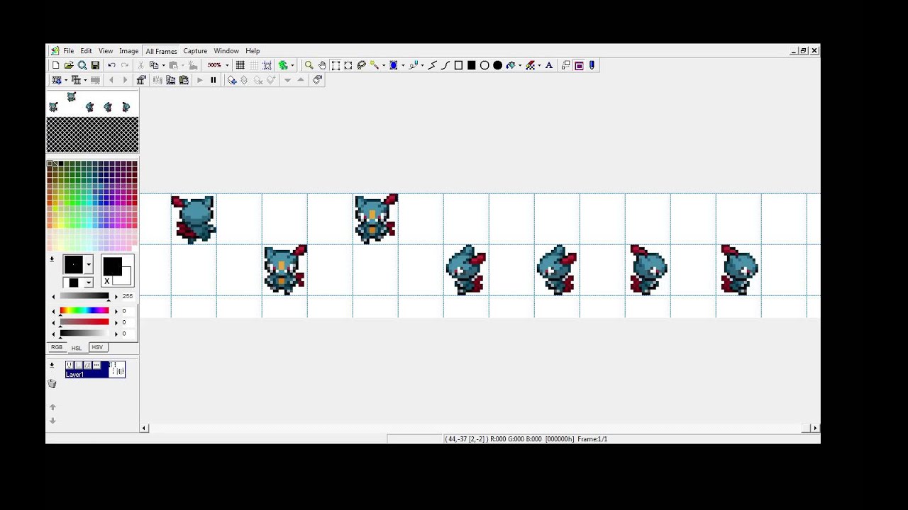 GG Spriting-- Arranging Overworld Pokemon Sprites