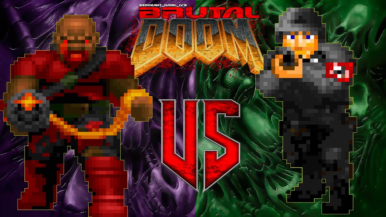 NPC War | Chaingunner vs Wolfenstein SS | Brutal Doom II | Monster Infighting
