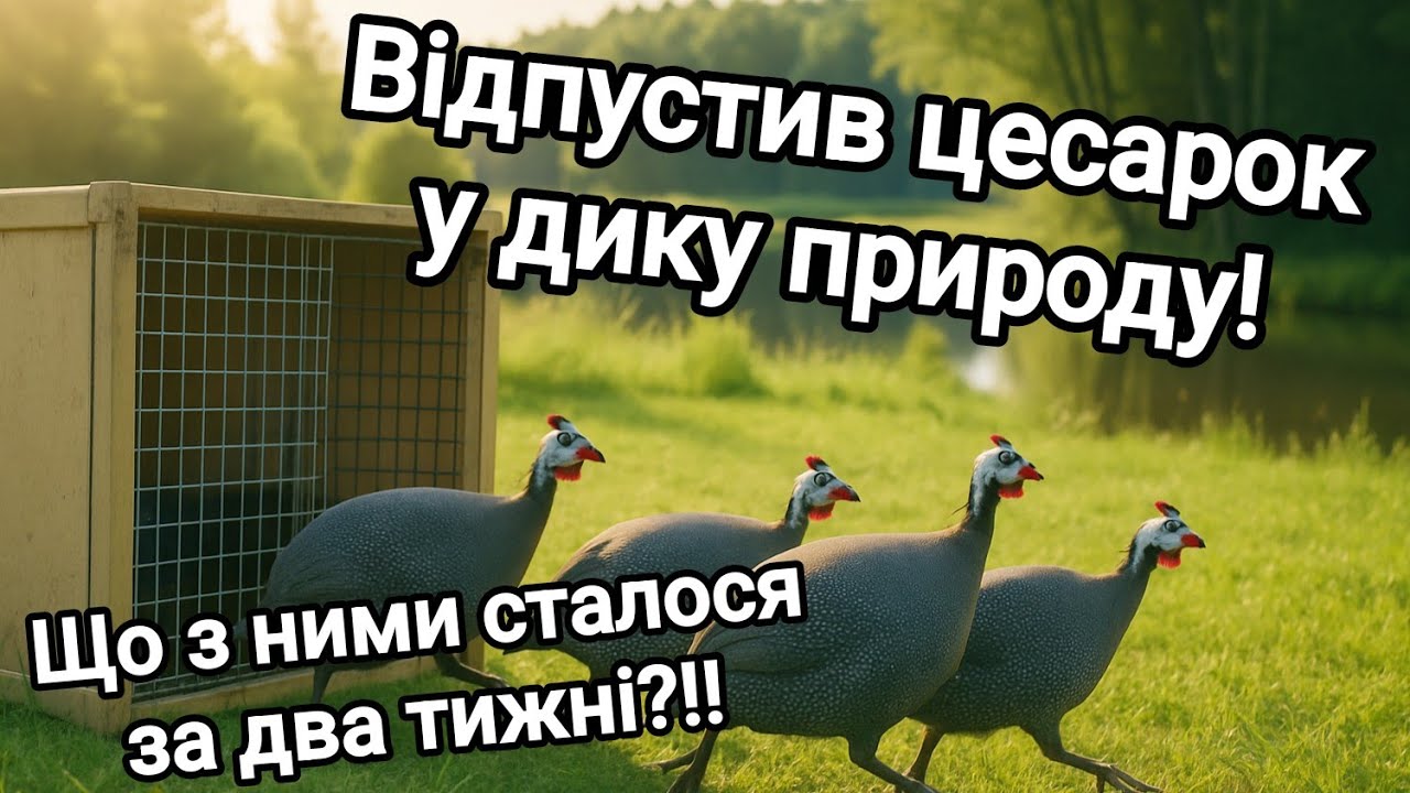 Відпустив своїх цесарок у дику природу! Що з ними сталося за два тижні?! Відповіді на запитання!