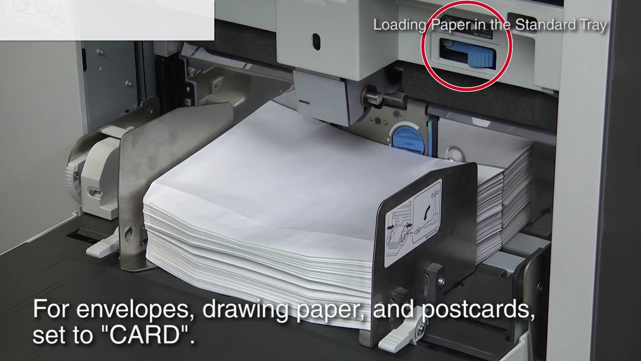 RISO ComColor GD Instruction of Loading Paper in the Standard Tray ＜RISO＞