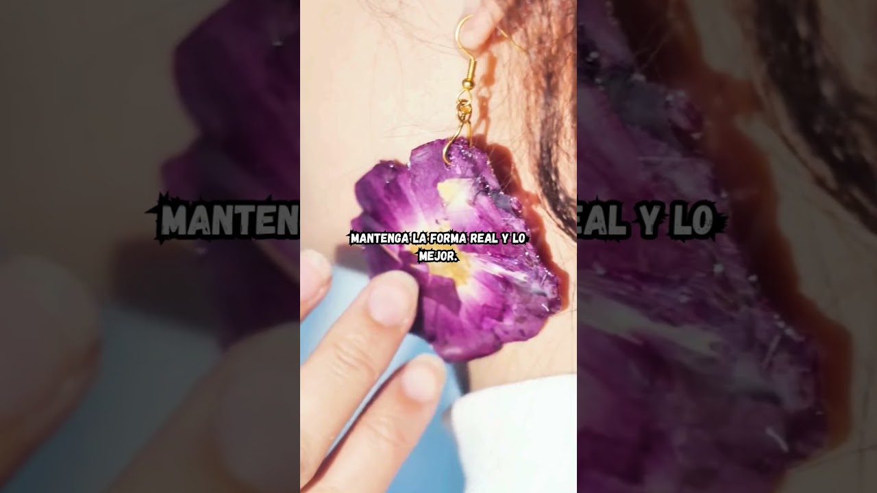 Aretes de flor con resina UV rápido y hermosos 🌸