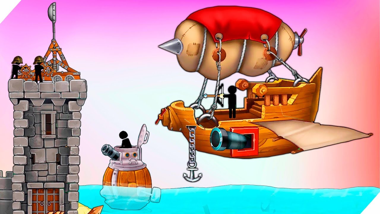 СУПЕР ПУШКА ДИРИЖАБЛЬ БОСС Катапульта:Атака пиратов The Catapult:Clash With Pirates Игры для андроид