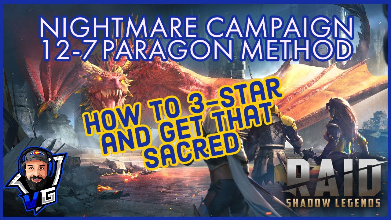 Raid Shadow Legends Nightmare Campaign 12-7 Paragon Method