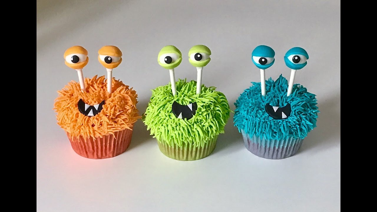 Cake decorating tutorials | how to make monsters cupcakes | Sugarella Sweets