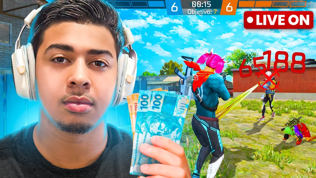 X2 APOSTADO 100+ 👑 RTX 4060 👑 JOGANDO COM INSCRITOS 👑 RYZEN 7 5700X3D 👑 FREE FIRE AO VIVO 👑