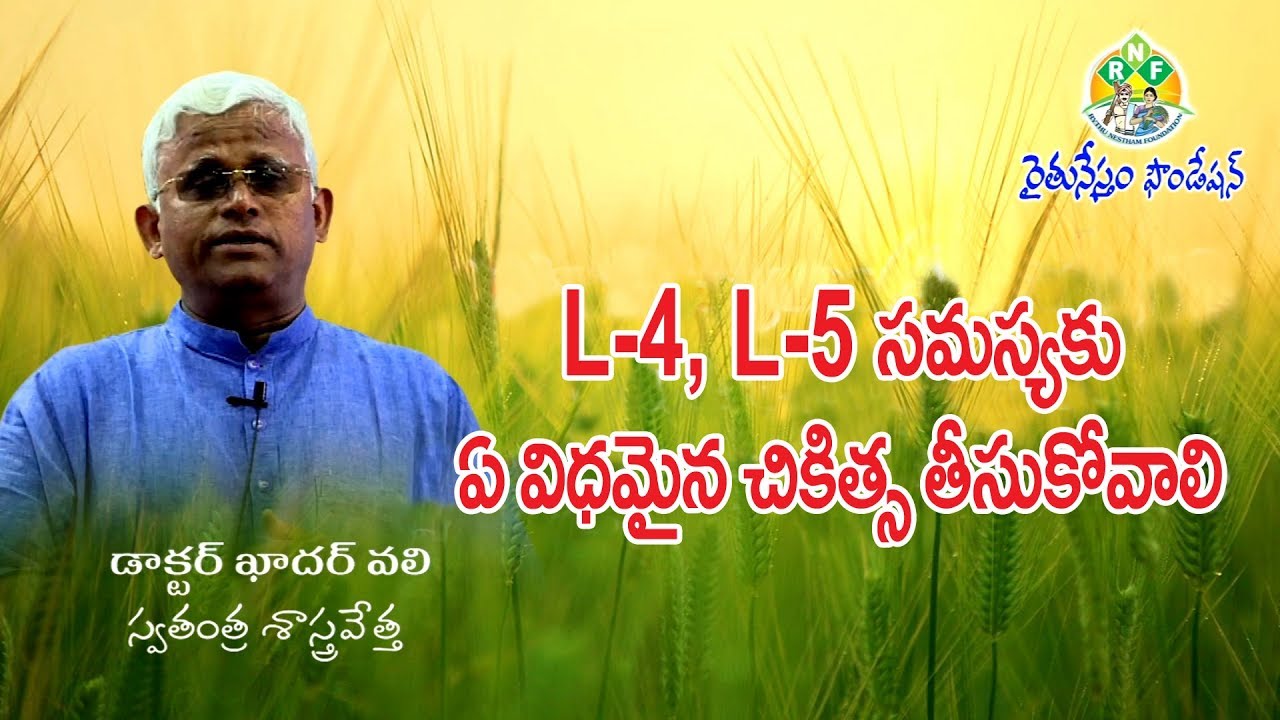 Treatment for Lower Back L-4, L-5 Problems || నడుం నొప్పికి చికిత్సా విధానాలు || Dr. Khader Valli