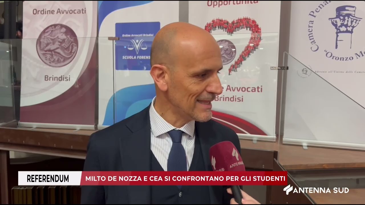 20 MARZO 2026   BRINDISI   MILTO DE NOZZA E CEA SI CONFRONTANO PER GLI STUDENTI