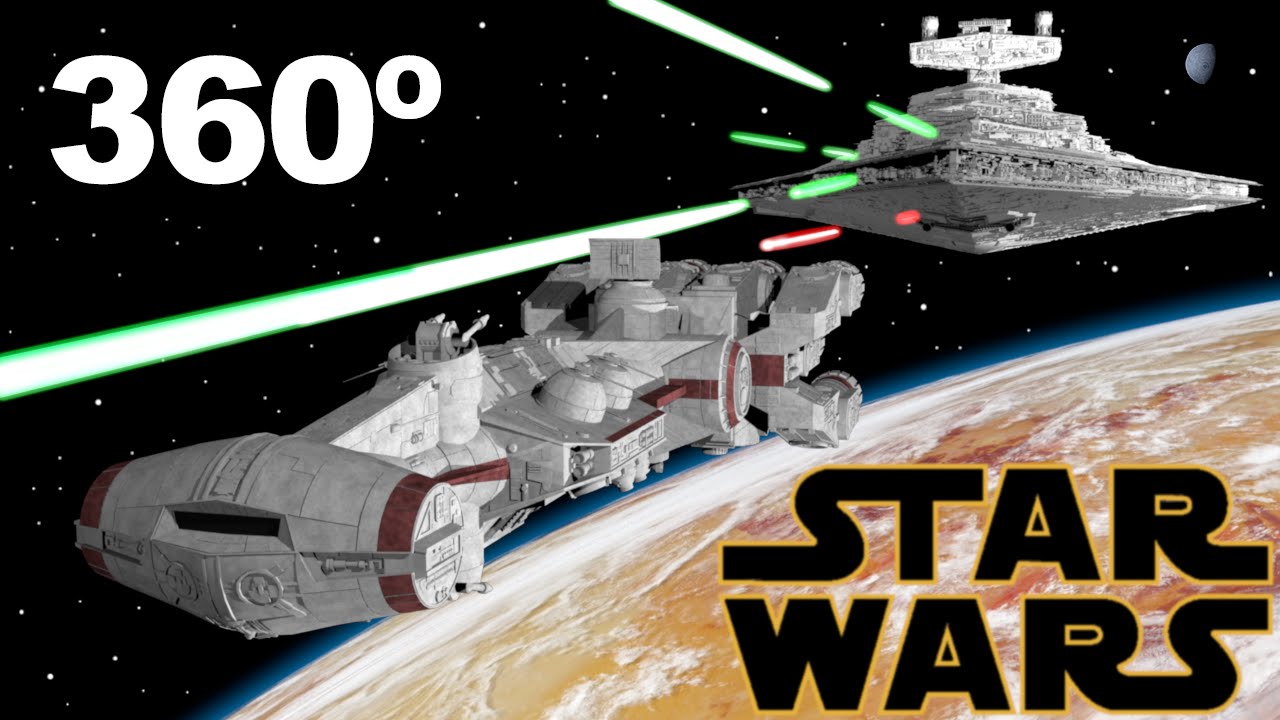 Star Wars A New Hope - Opening Scene - 360 VR Video