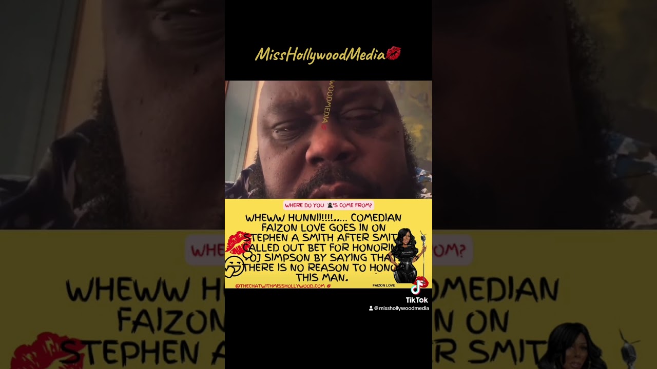 Comedian #faizonlove goes off on #stephenasmith after his criticism of #bet for honoring OJ Simpson