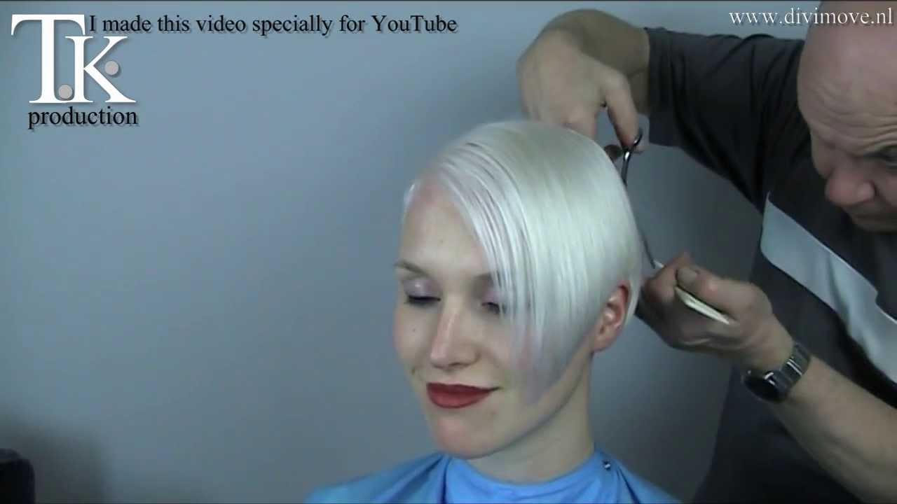 3 times asymmetrical short, sexy blonde hairstyle for Emmie! by T K