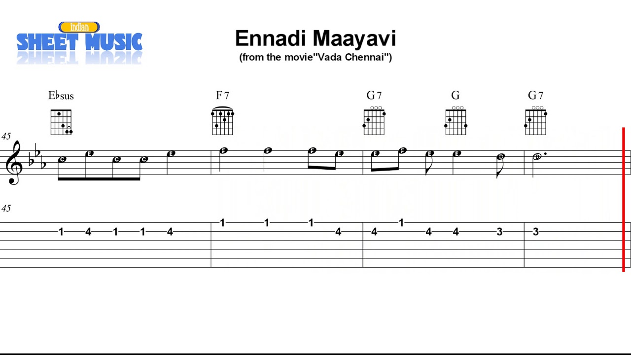 Ennadi Maayavi || Vada Chennai || Guitar TAB