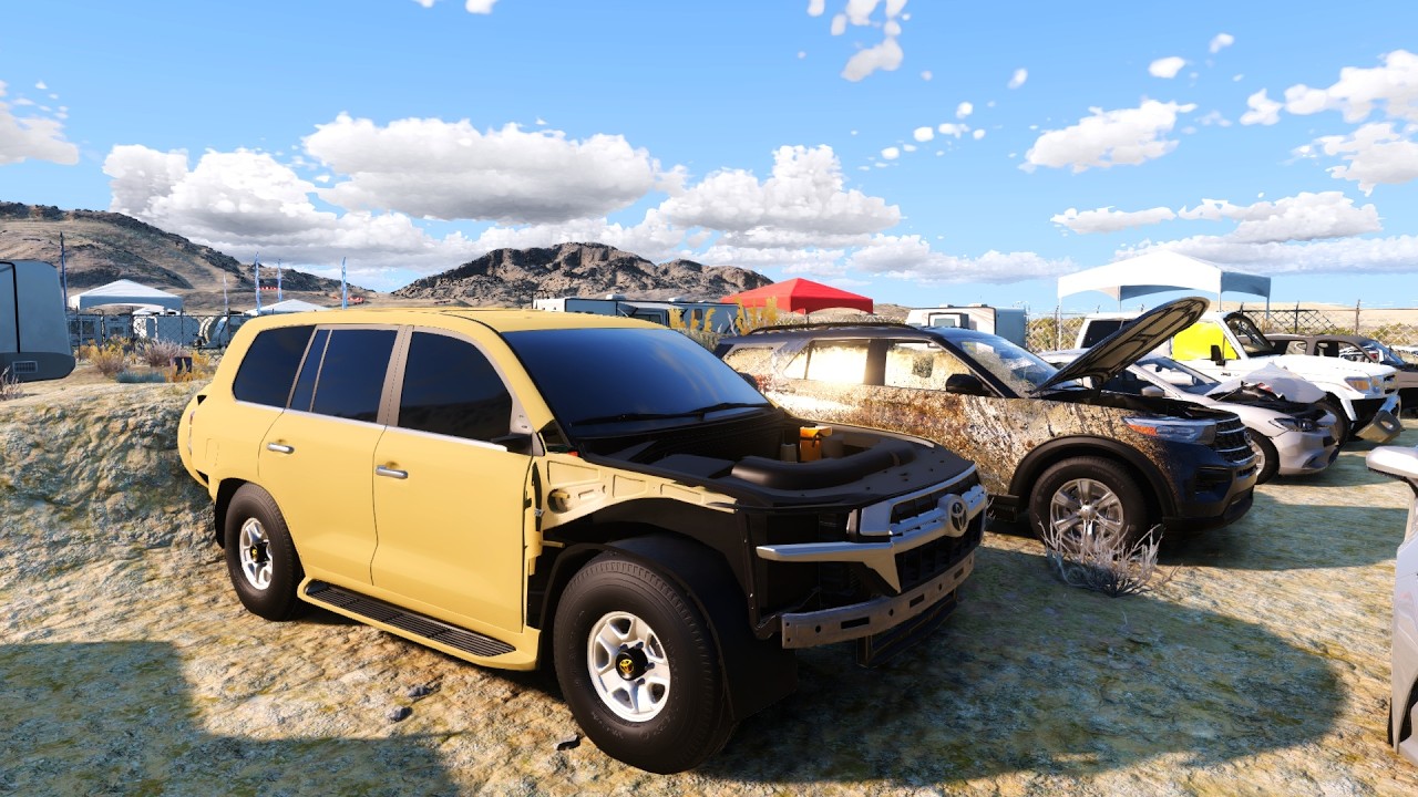 محاكي الحوادث - تجديد جيب لاند كروزر فكسار من التشليح 🔥 beamNG drive