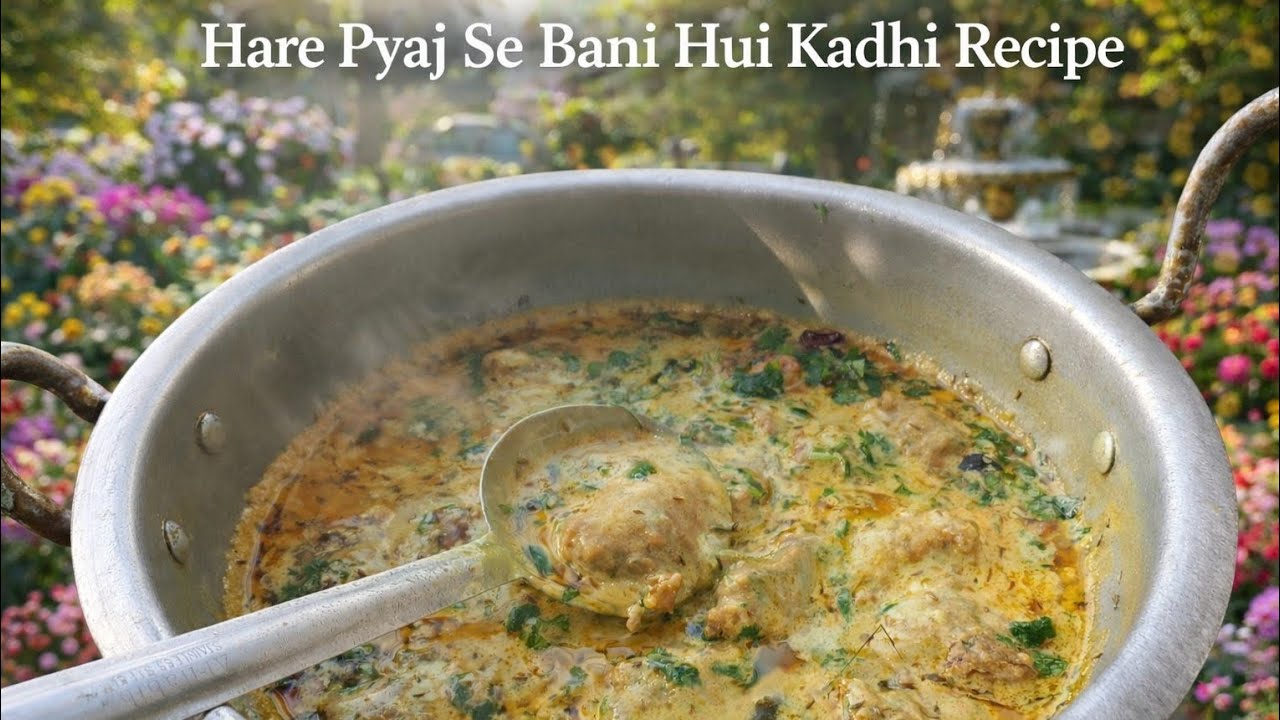 Hare Pyaj Karhi Recipe | Easy & Creamy Green Onion Karhi Simple Homemade Karhi HabibSaher ❤️