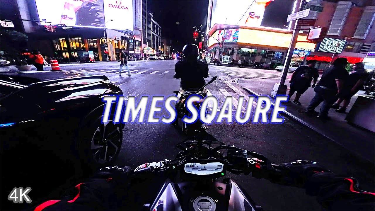 Yamaha MT-07 | Times Square Night Ride 🌃 (Pure Sound) | M4 Exhaust | Insta Ace Pro 2 | POV