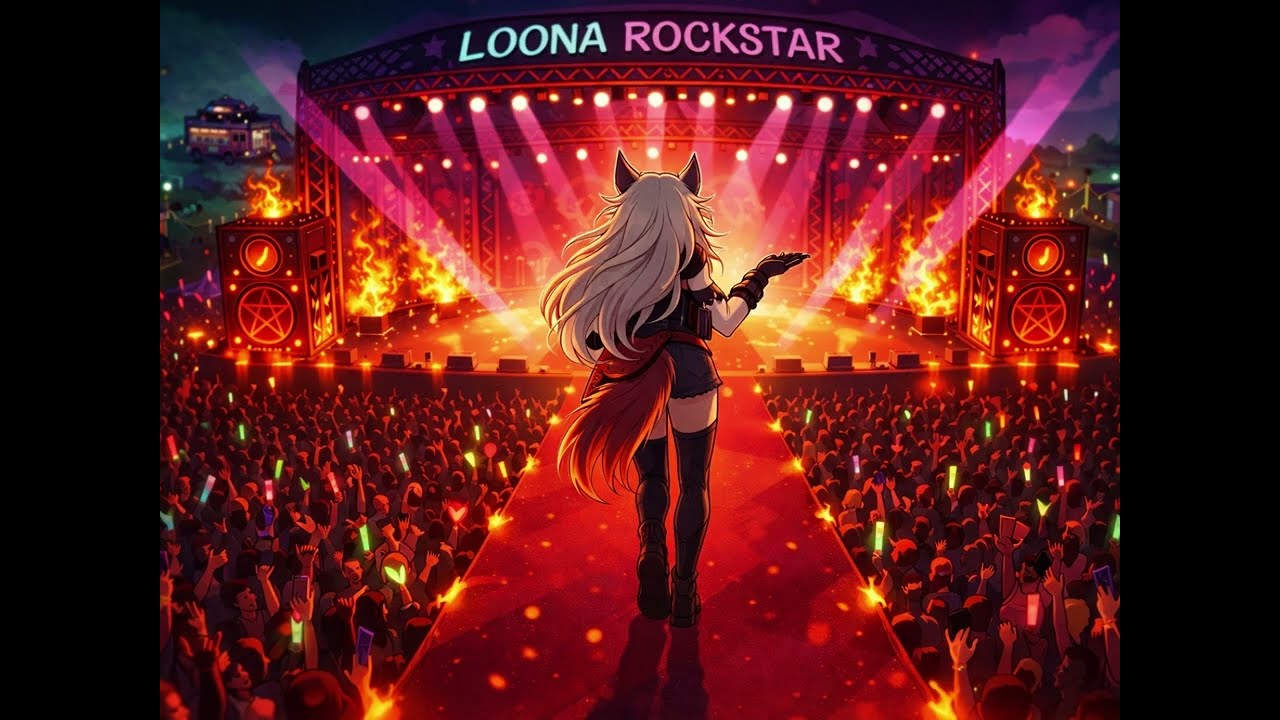 Rockstar Life Loona Super star   helluva boss
