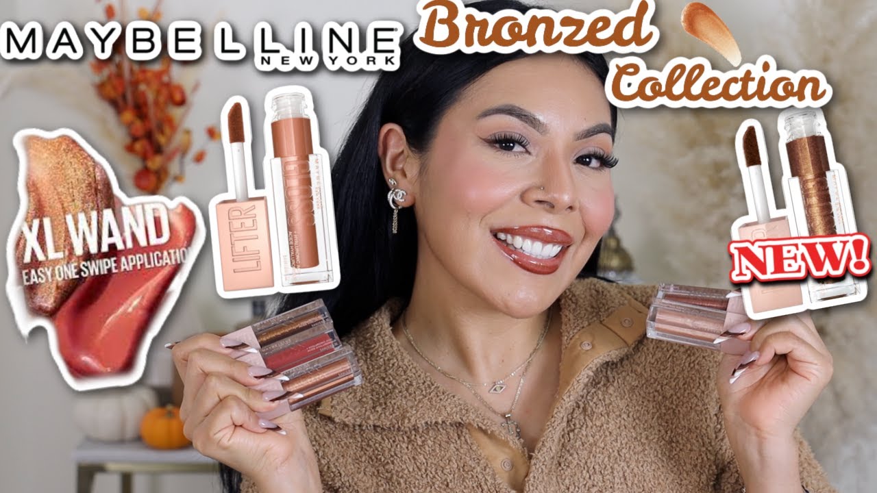 NEW🔥MAYBELLINE BRONZED COLLECTION  LIFTER GLOSSES || REVIEW & LIP SWATCHES! ARE THEY WORTH $8?!