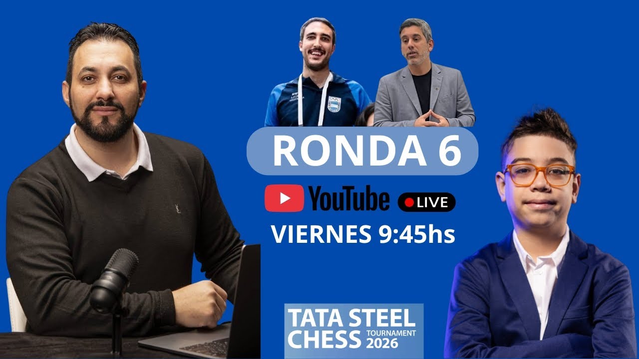 ♟️ Ronda 6 - Faustino Oro en el Tata Steel | Análisis EN VIVO con maestros (Grupos A y B)