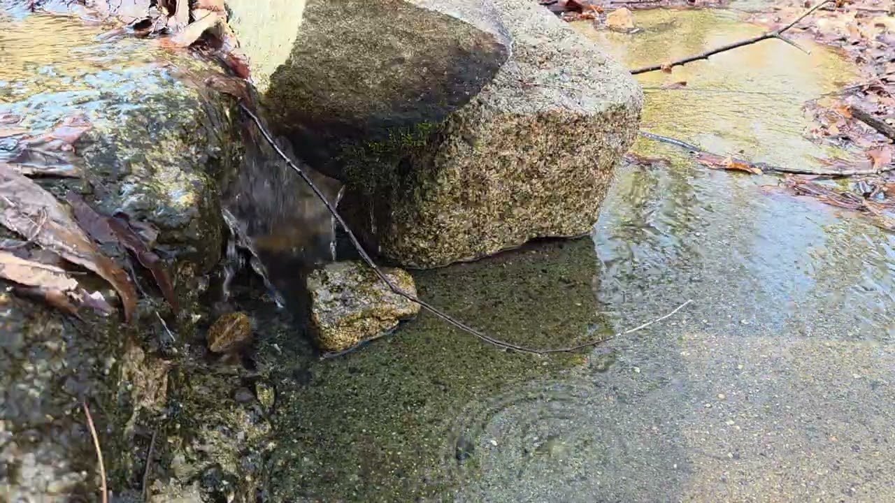 Space out by flowing and dropping water