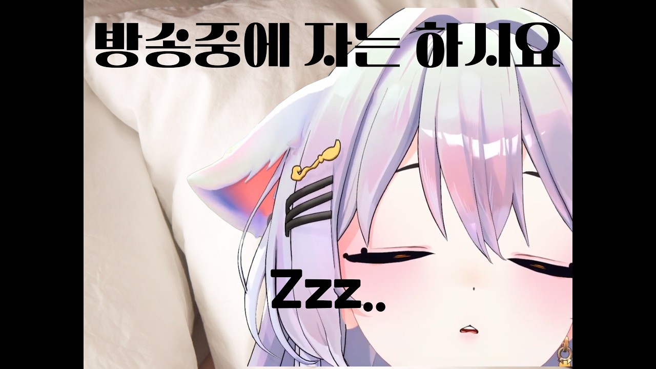 방송중에 자는 하시요