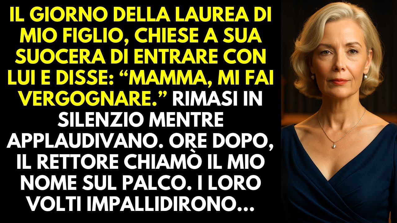 Alla laurea, mio figlio ha scelto sua suocera e mi ha umiliata… ma non sapeva cosa veniva dopo