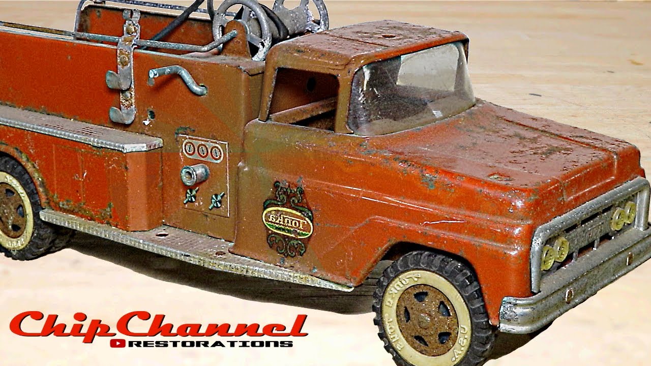 1963 Tonka Rusty Suburban Pumper Fire Truck Restoration