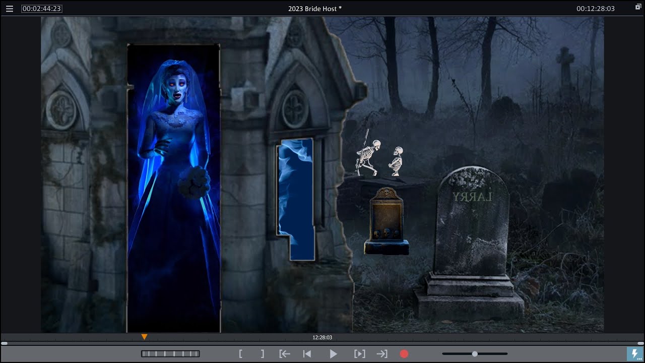 ATMOSFX Video Display Ideas - Halloween Hosts Ghost Bride