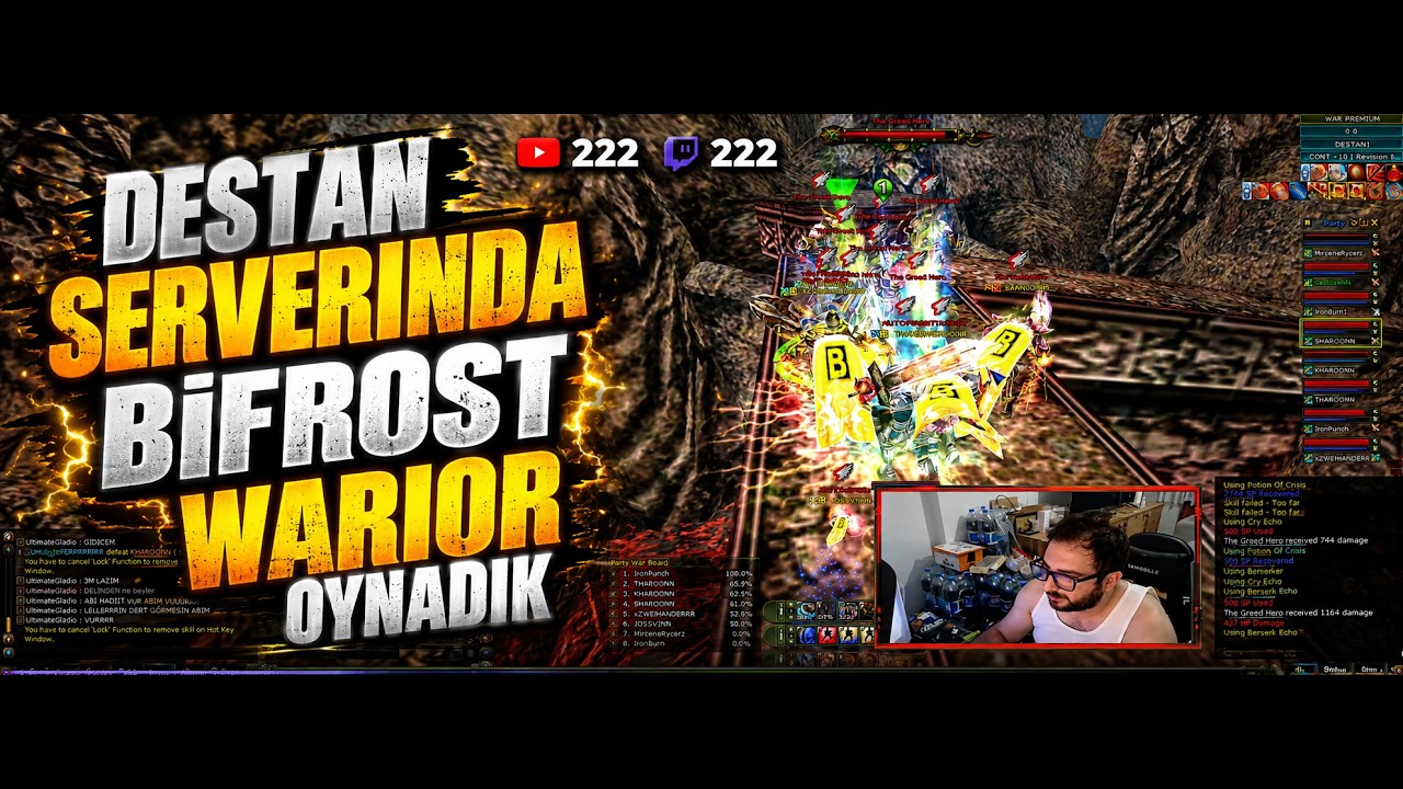 DESTAN'A DAVETLİYDİK NE WARIOR OYNADIK BABA YAAA   Knight Online