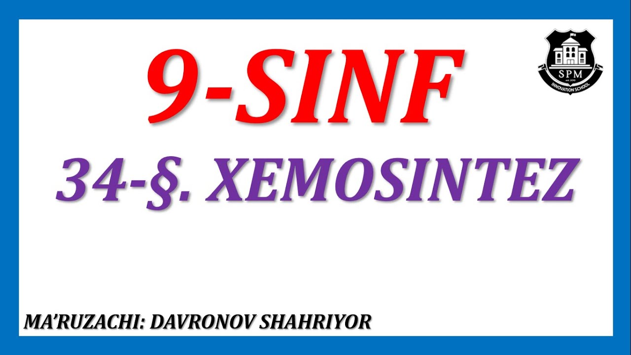 Xemosintez II Хемосинтез