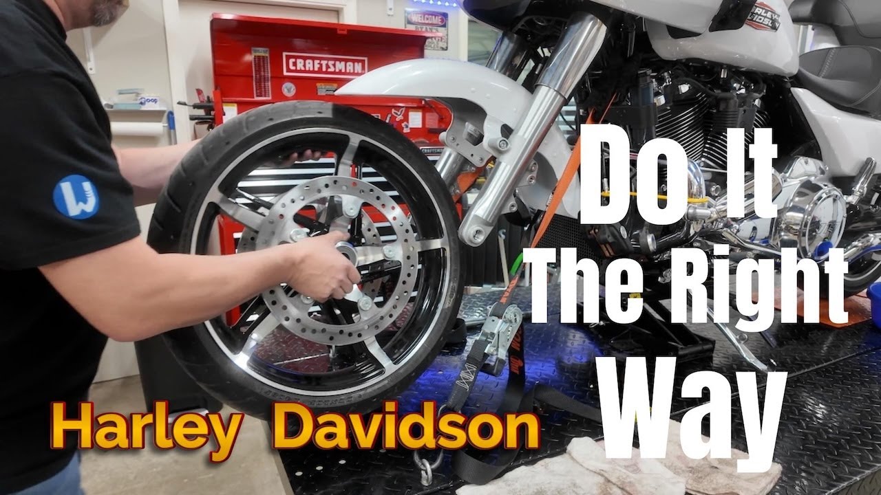 How to Remove & Install the Front Wheel on a Harley-Davidson 24 & Newer Touring Model