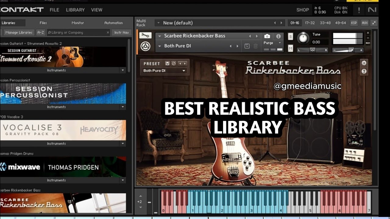 Scarbee Rickenbacker Bass Sound Demo | Best Realistic Bass Library for Kontakt