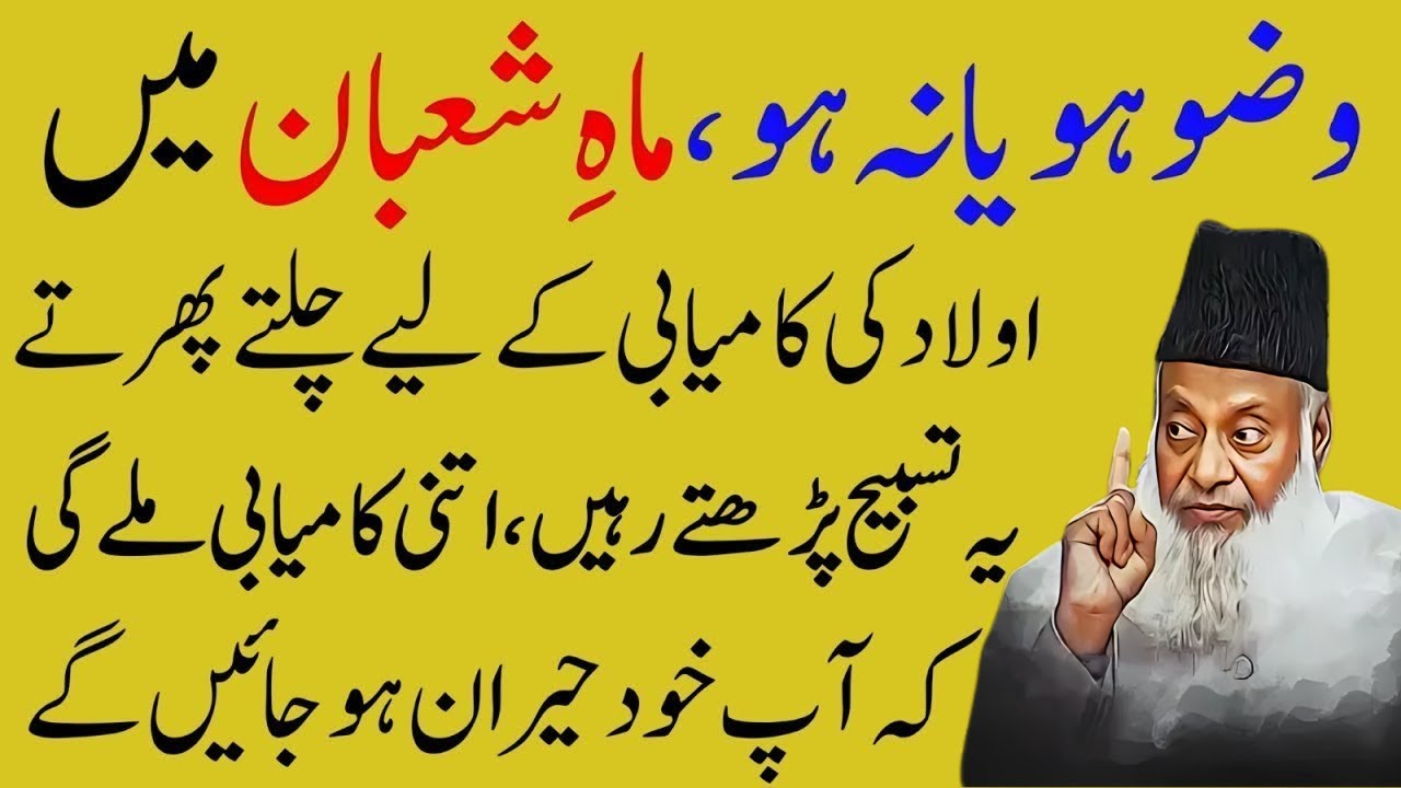 Wuzu Ho Ya Na Ho, Shaban Ki Ye Tasbeeh Zaroor Parhein | Kamyabi Ka Raaz | Dr. Israr Ahmad