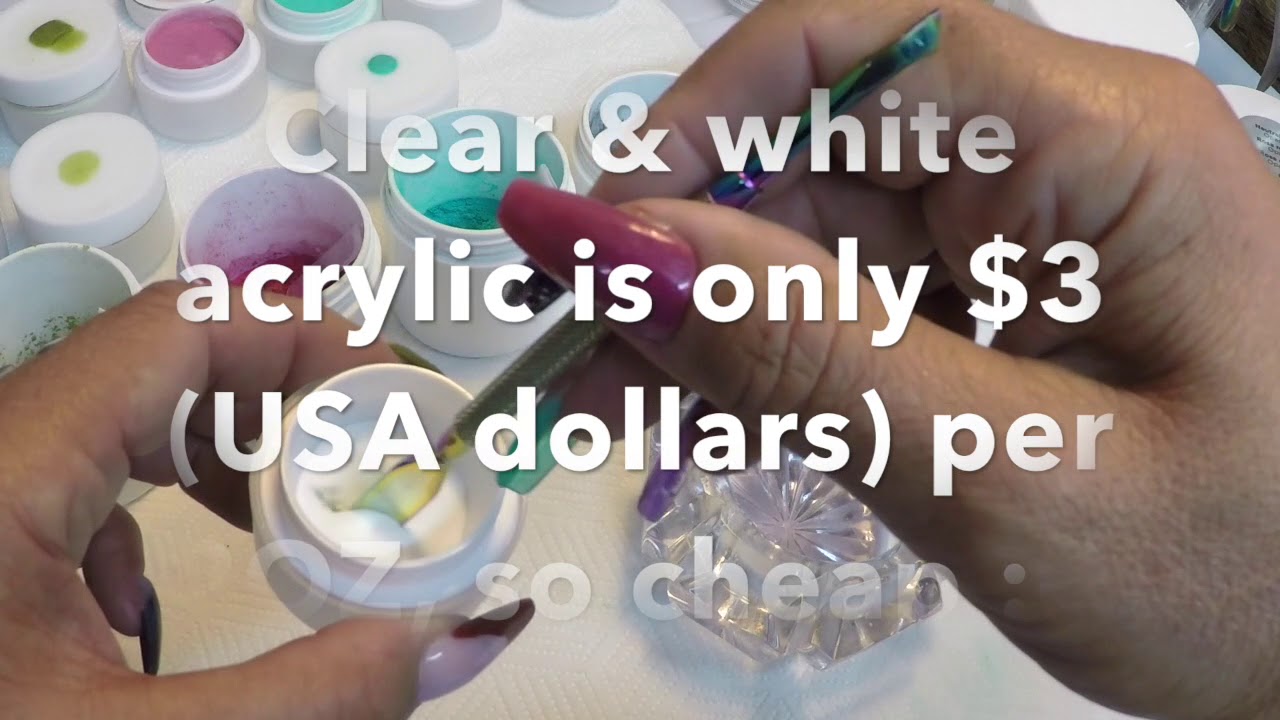Make your own acrylic powders for acrylic nails, dipping or gel colours.