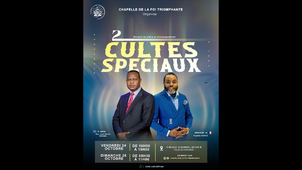 CULTE SPECIAL DE PRIERE SERVICE ET SAINTE CENE