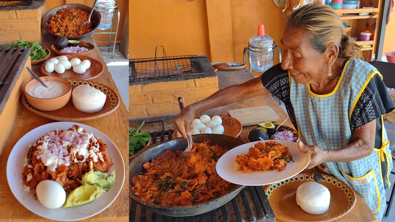 CHILAQUILES ROJOS CASEROS, Asi Lo Hacemos En Los Pueblos De Mexico | Doña Lupita