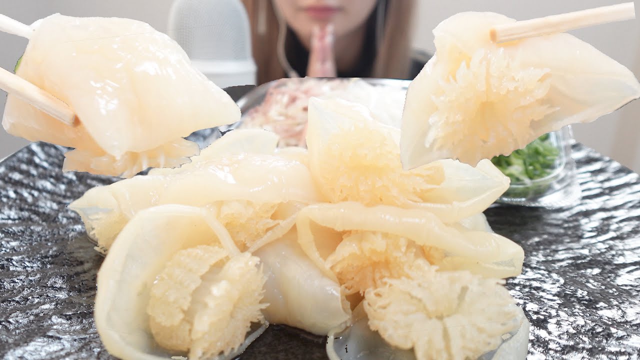 【ASMR】ミニクラゲ🪼｜Mini jellyfish Eating Sounds/mukbang/먹방/咀嚼音（日本語字幕）