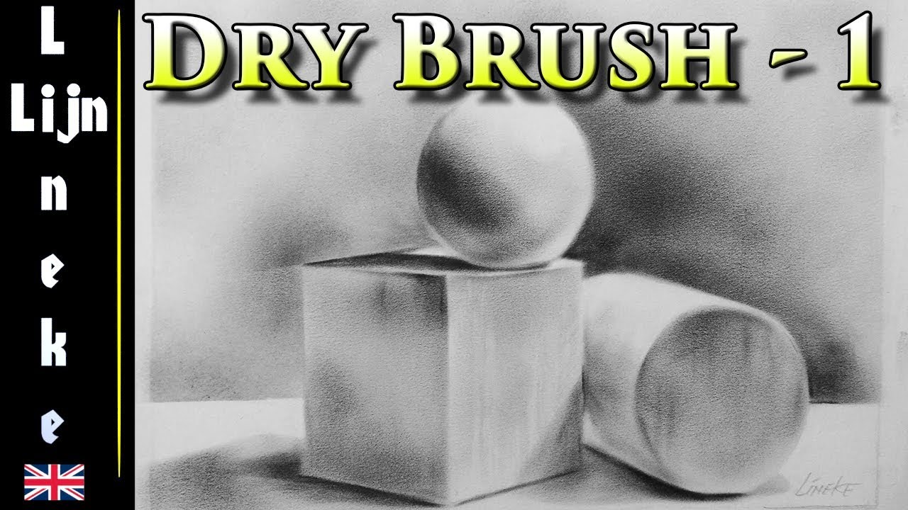 Drawing with Dry Brush Technique  Still Life - lesson 1