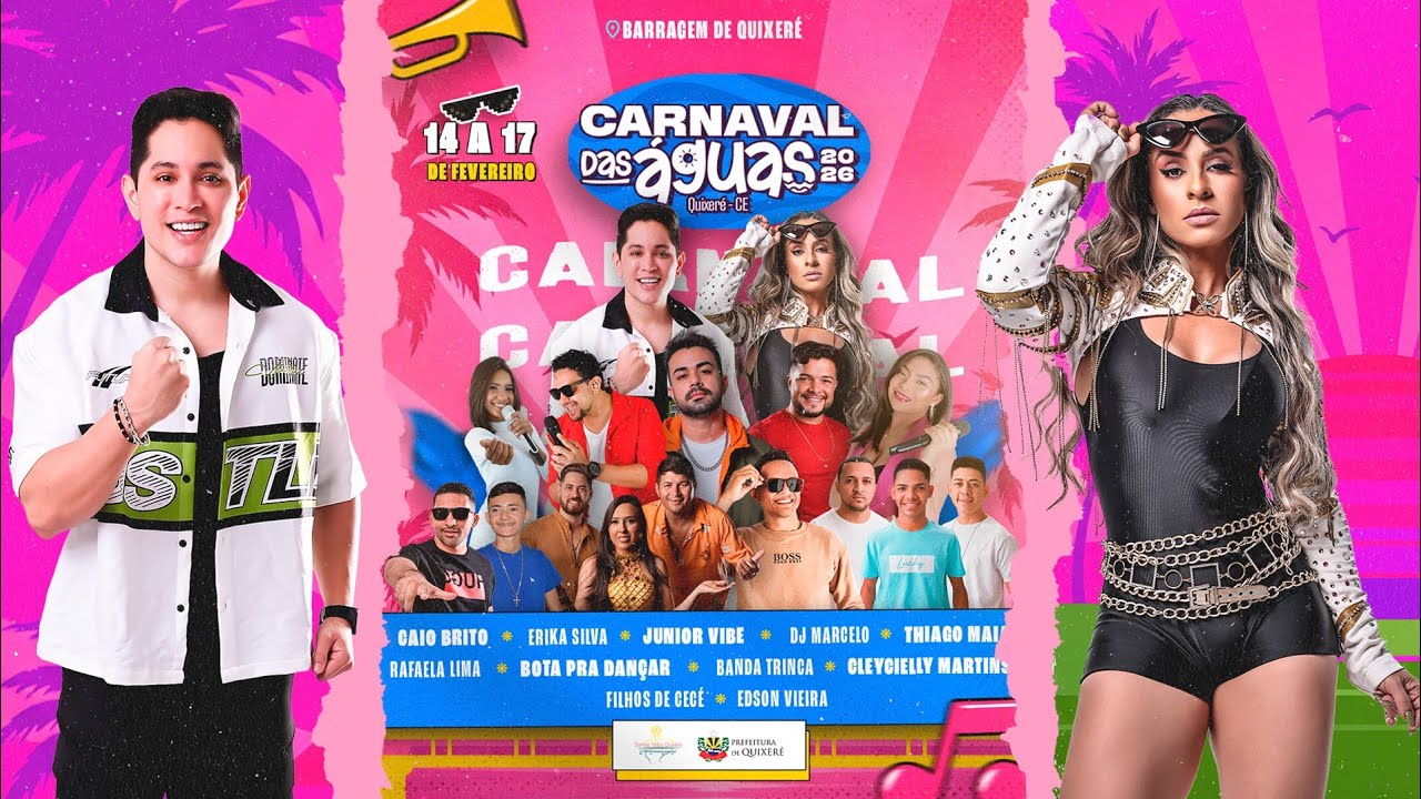 Carnaval das Águas 2026 em Quixeré! 🎭