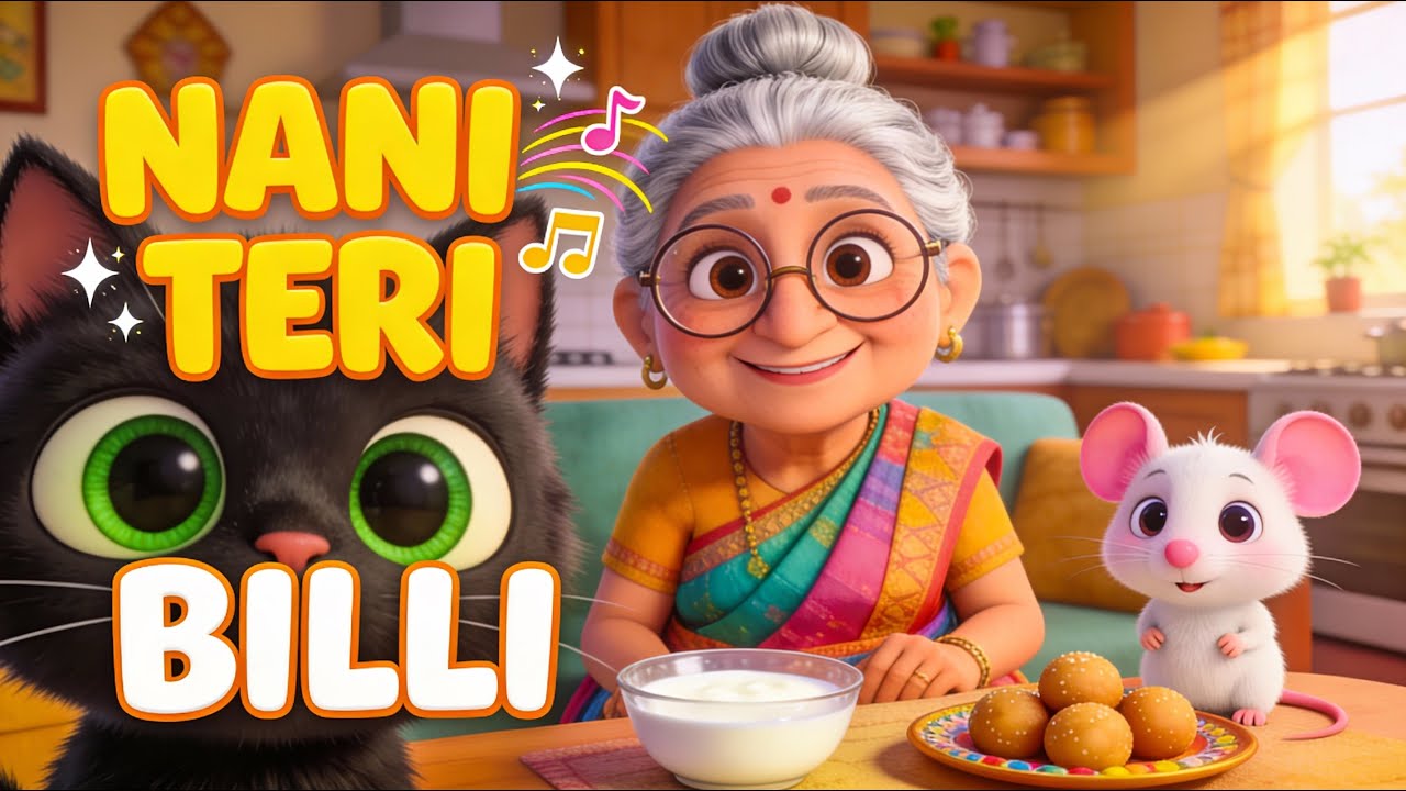 नानी तेरी बिल्ली | Nani Teri Billi | Best Hindi Nursery Rhymes for Kids #kids #kids #nurseryrhymes