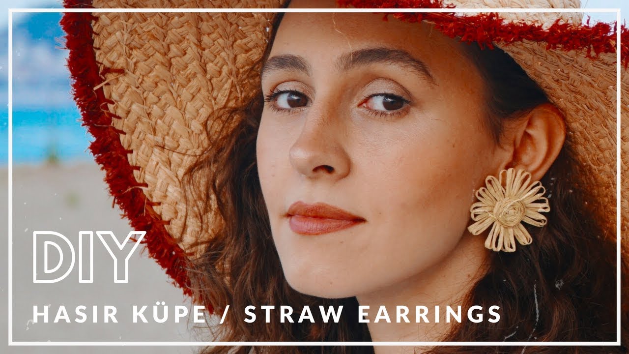 Hasır Küpe Yapımı / DIY Straw Earrings