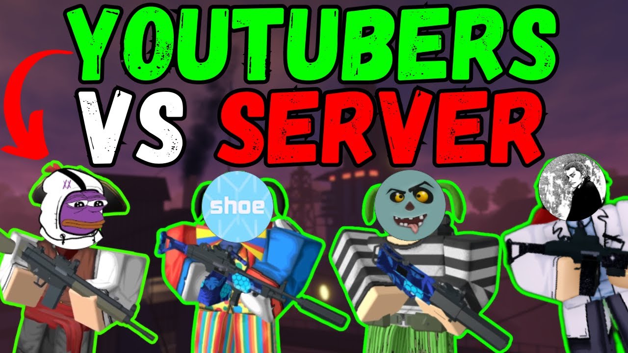 YOUTUBER SQUAD VS SERVER - Apocalypse Rising 2 (ROBLOX)