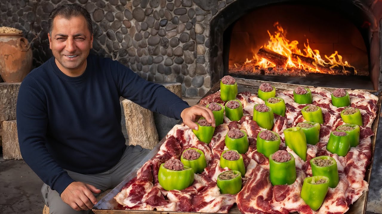 Juicy Accordion Beef Ribs 🌶️🔥 Oven-Baked with Peppers!